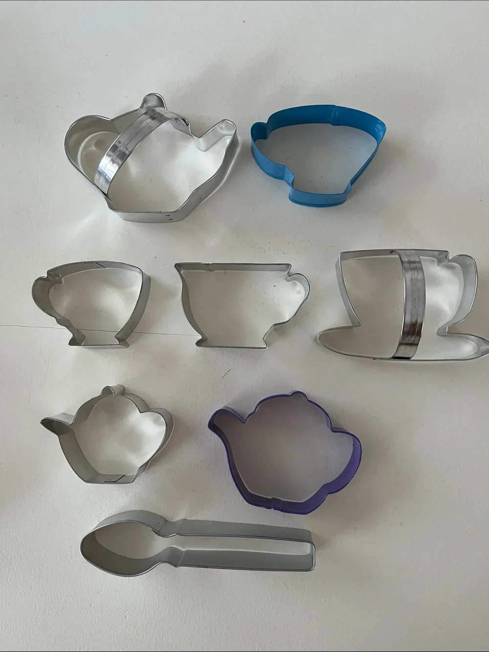 Tea Party-Themed Cookie Cutters, Set of 8